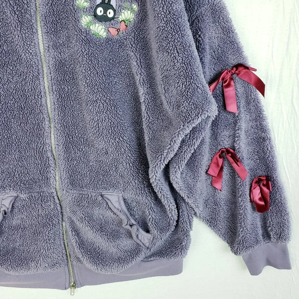 Her Universe Studio Ghibli Hoodie Kiki's Delivery Service Jiji Bow Oversized M